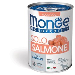 Monge Monoproteico Solo - Wet Dog Pate 100% Salmon 400g Monge Monoproteico Solo - Wet Dog Pate 100% Salmon 400g