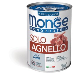 Monge Monoproteico Solo - Wet Dog Pate 100% Lamb PUPPY 400g