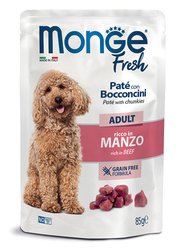 Monge Fresh - Pouches Dog Adult Beef 85g 