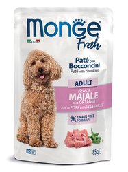 Monge Fresh - Pouches Dog Adult Pork/Vegetables 85g