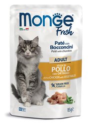 Monge Fresh - Pouches Cat Adult Chicken/Vegetables 85g Monge Fresh - Pouches Cat Adult Chicken/Vegetables 85g