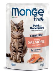 Monge Fresh - Pouches Cat Sterilised Salmon 85g Monge Fresh - Pouches Cat Sterilised Salmon 85g