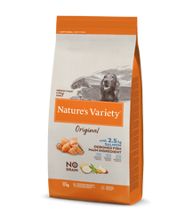 Natures Variety NO GRAIN MED/MAX ADULT Salmon 12kg Natures Variety NO GRAIN MED/MAX ADULT Salmon 12kg