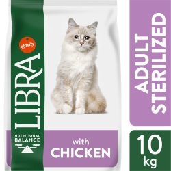 LIBRA CAT STERILIZED pašaras katėms su vištiena 10kg