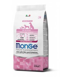 Monge monoprotein puppy jauniems šuniukams su kiauliena, ryžiais ir bulvėmis 12kg Monge monoprotein puppy jauniems šuniukams su kiauliena, ryžiais ir bulvėmis 12kg