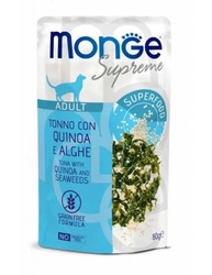 Monge SUPREME - Cat Wet Pouches Tuna with quinoa and seaweeds - Adult 80g Monge SUPREME - Cat Wet Pouches Tuna with quinoa and seaweeds - Adult 80g