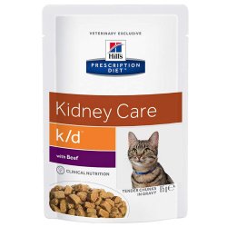 Hills Prescription Diet Feline k/d beef 12x85gr