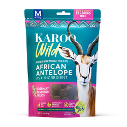 Karoo Wild skanėstai šunims su antilope ir rozmarinais, 113g Karoo Wild skanėstai šunims su antilope ir rozmarinais, 113g