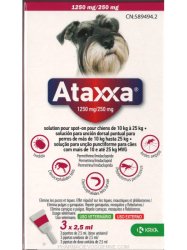 Ataxxa lašai prieš erkes šunims 10-25kg. 1 pipetė