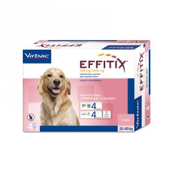 Virbac Effitix lašai šunims 20-40 kg svorio 4vnt.