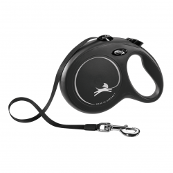 Flexi New Classic Juodas M juosta 5m/25kg
