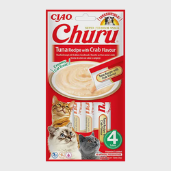 Churu kreminis skanėstas katėms su tunu ir krabu, 56g N4