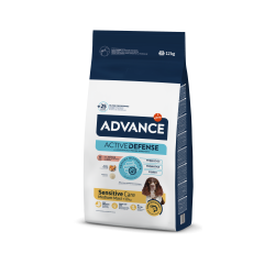 Šunų maistas Advance Adult Sensitive Salmon Rice 12kg.
