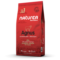 Naturea Naturals Adult and Puppies Agnus Lamb sausas maistas šunims 12kg