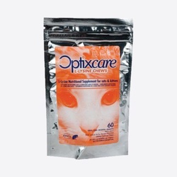 Optixcare L-lizinas pašaro papildas katėms ir kačiukams N60