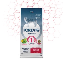 FORZA10 Monodiet Med/Maxi Adult Sensitive Digestion šunims begrūdis su žuvimi 10kg