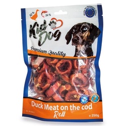 KIDDOG Roll antienos+menkės žiedai 250g KIDDOG Roll antienos+menkės žiedai 250g
