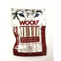 WOOLF Long Beef and Cod sandwich 100gr.