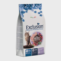 Exclusion ME MONO NOBLE GRAIN sausas pašaras sterilizuotoms didelėms katėms, su vištiena, 1,5kg Exclusion ME MONO NOBLE GRAIN sausas pašaras sterilizuotoms didelėms katėms, su vištiena, 1,5kg