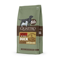 Quattro All Breed Sport Duck begrūdis sausas maistas šunims 3kg