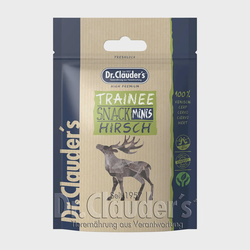 Dr. Clauder’s Trainee Snack, vytintos elnienos skanėstai kubeliais šunims ir katėms 80g