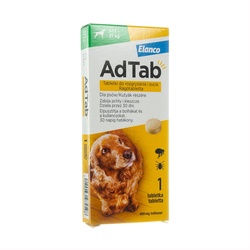 AdTab kramtomosios tabletės 11–22 kg svorio šunims 450 mg