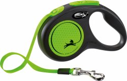 Flexi New Neon Green S juosta 5m/15kg