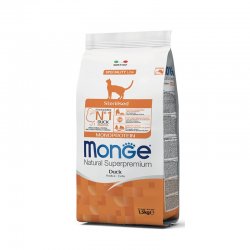MONGE natural superpremium sterilised Monoprotein Duck 10kg MONGE natural superpremium sterilised Monoprotein Duck 10kg