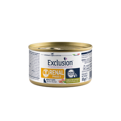 Exclusion Renal Diet Phase II konservai katėms su kiauliena, žirniais ir ryžiais, 85 g Exclusion Renal Diet Phase II konservai katėms su kiauliena, žirniais ir ryžiais, 85 g