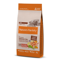 Natures Variety No Grain Mini Adult (lašiša) 7 kg