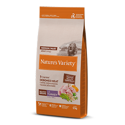 Natures Variety Healthy Grain Med/Max Adult Dog (kalakutiena) 12 kg