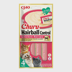 Churu Hairball kreminis skanėstas katėms su vištiena, 4vnt