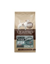 Quattro Small Breed Senior begrūdis šunų maistas Su balta žuvimi 7kg Quattro Small Breed Senior begrūdis šunų maistas Su balta žuvimi 7kg