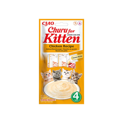 Churu kitten kreminis skanėstas kačiukams su vištiena, 4vnt