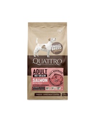 Quattro Small Breed adult begrūdis šunš maistas Su Lašiša ir Kriliu 1,5kg