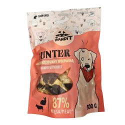 Mr. Bandit Hunter triušių ausytės su jautiena 500g