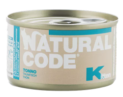 NATURAL CODE kačiukams tuno šlapias maistas, 85 g NATURAL CODE kačiukams tuno šlapias maistas, 85 g