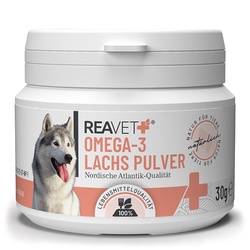 Reavet omega-3 lašišų aliejus šunims ir katėms, milteliai 300gr