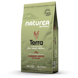 Naturea Naturals Adult and Puppies TERRA Chicken sausas maistas šunims 2kg Naturea Naturals Adult and Puppies TERRA Chicken sausas maistas šunims 2kg