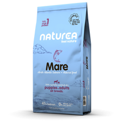 Naturea Naturals Adult and Puppies Mare Salmon sausas maistas šunims 2kg Naturea Naturals Adult and Puppies Mare Salmon sausas maistas šunims 2kg