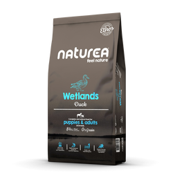 Naturea Ethos Wetland Duck Puppies and Adult maistas jauniems ir suaugusiems šunims 1,6kg Naturea Ethos Wetland Duck Puppies and Adult maistas jauniems ir suaugusiems šunims 1,6kg