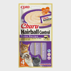Churu Hairball kreminis skanėstas katėms su tunu, 4vnt