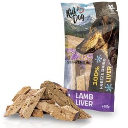 KIDDOG 100% liofilizuotos ėrienos kepenys 50g KIDDOG 100% liofilizuotos ėrienos kepenys 50g