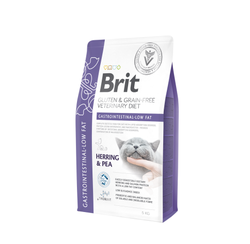 Brit GF Veterinary Diets Cat Gastrointestinal-Low fat sausas pašaras katėms 2kg 