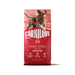 CARNILOVE ACTIVE Dog Dry Venison & Reindeer & Wild Boar sausas pašaras šunims 12 kg CARNILOVE ACTIVE Dog Dry Venison & Reindeer & Wild Boar sausas pašaras šunims 12 kg