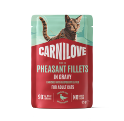 Carnilove kons. katėms maišeliuose Pheasant Raspberry Leaves 85g