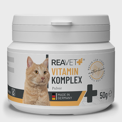 ReaVET vitaminų komplekso milteliai katėms 50g ReaVET vitaminų komplekso milteliai katėms 50g