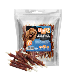 UniQ Pets – Jautienos lazdelė, apsukta antiena, 500 g