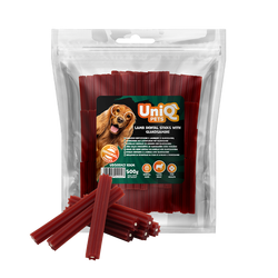 UniQ Pets – Ėrienos dantų lazdelė su gliukozaminu, 10 cm, 500 g