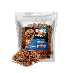 UniQ Pets – Lašišos mini filė gabaliukai, 500 g